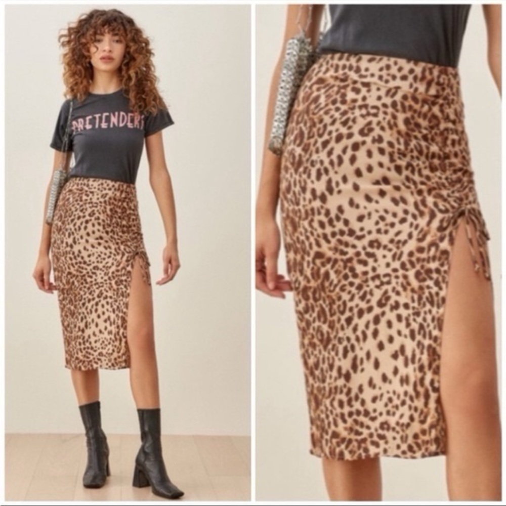 🐾 SOLD 🐾 REFORMATION • Prose Midi Skirt in Cheetah